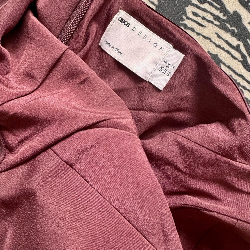 🔥NWT🔥 ASOS Corset Dress w Ruffle Asymmetrical Hem - Picture 13 of 16